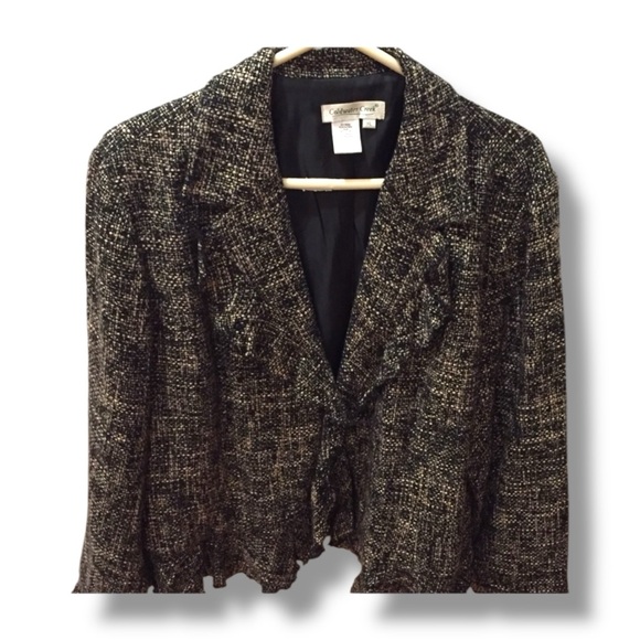 Coldwater Creek Jackets & Blazers - COLDWATER CREEK Jacket Ruffled Lapel & Cuffs  jacket - XL